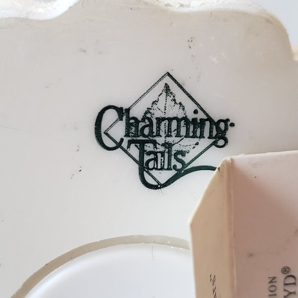 Moon & Stars Child Bank Blue Ribbon Fitz and Floyd Charming Tails Sleeping Mouse - Picture 10 of 12